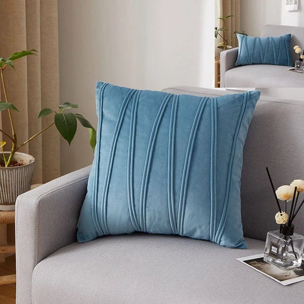 V Line Throw Pillow Covers – 4 Pack Decorative Cushion Cases for Sofa & Bed