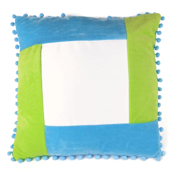 10pcs Sublimation Blank Pillowcase Multicolor Plush Sofa Cushion Cover with Ball