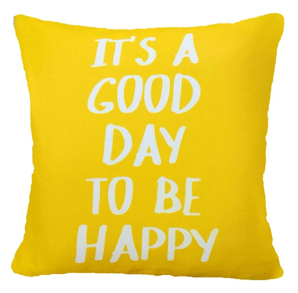 Yellow Throw PILLOW COVER 2-Sided Gray White Decorative Sofa Cushion Case 18x18"