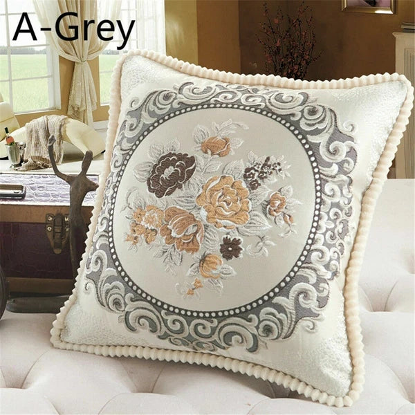 Luxury European Jacquard Throw Pillow Cover Sofa Bed Cushion Case Home Decor