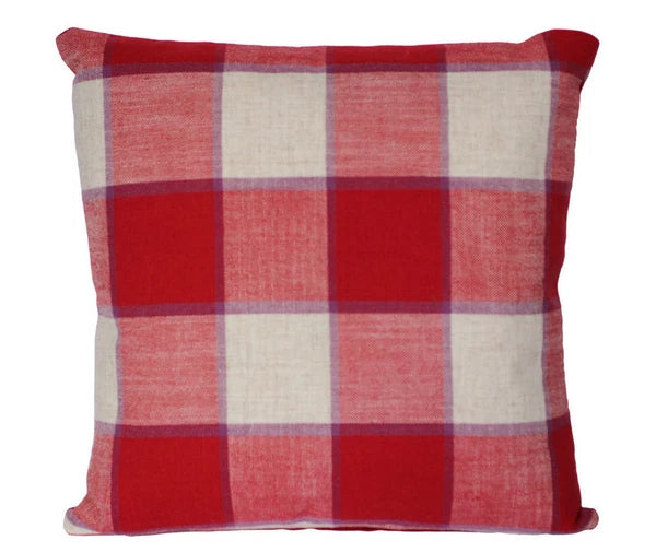 Elegant Check Print Square 16” x 16” Cushion Cover Pillowcase for Sofa Bed Couch
