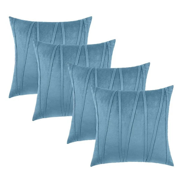 V Line Throw Pillow Covers – 4 Pack Decorative Cushion Cases for Sofa & Bed