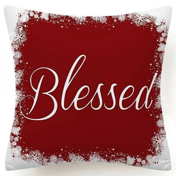 Throw PILLOW COVERS Christmas Decorative Xmas TWO-Sided Sofa Cushion Case 18x18"