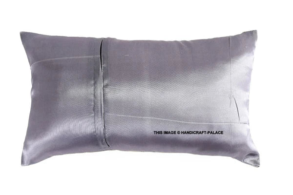 Handmade Brocade Silk Cushion Cover Indian Home Sofa Decor Pillow Case 12"x20"