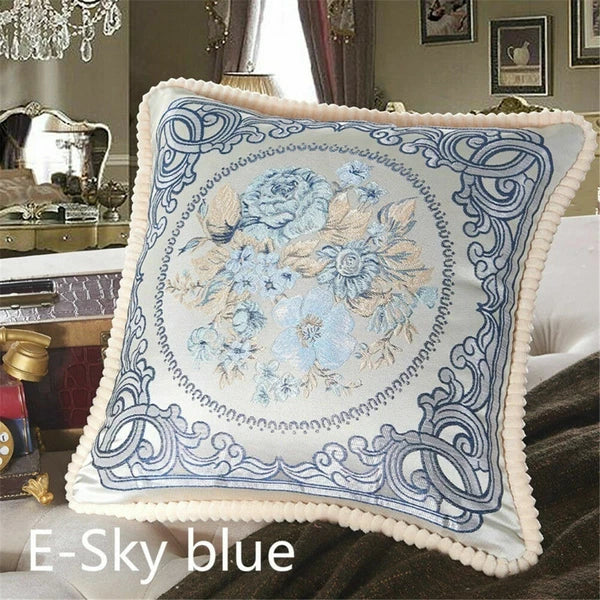 Luxury European Jacquard Throw Pillow Cover Sofa Bed Cushion Case Home Decor