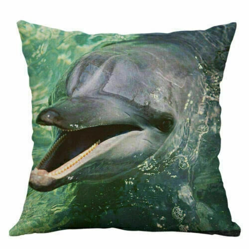 Cushion 18"Retro Pillow Decor Animal Home Cover Sea Case Sofa Throw