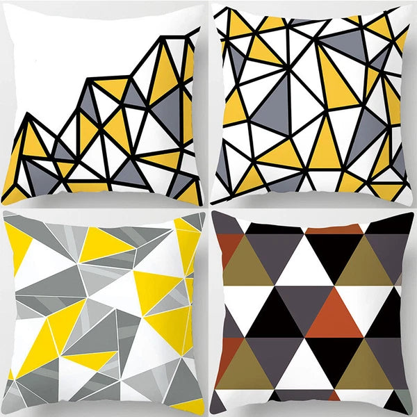 UK 4PCS SET POLYESTER CUSHION COVER PILLOW CASE HOME SOFA DECOR