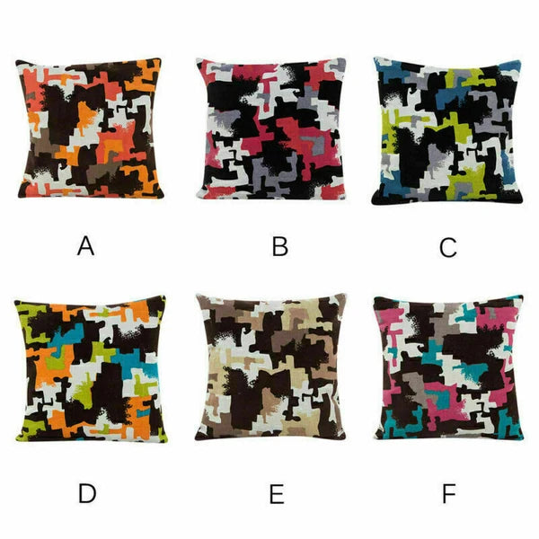 Decor Cushion Waist Cover Sofa Geometric Case Patterns Home Pillow