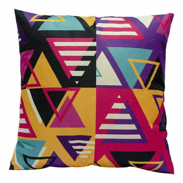 Cover Case Waist Pillow Cushion Home Geometric Sofa Triangle Decor