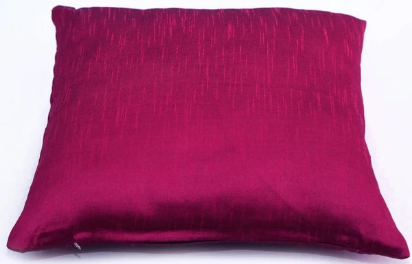 16" Square Ethnic Dupioni Silk Solid Pillow/Cushion Cover Sofa Throw Magenta