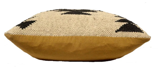 Handwoven Woll Jute Cushion Cover 18x18 Vinatge Sofa Pillow Case Kilim Chair Pad