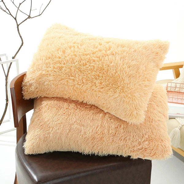 Faux Fur Fluffy Plush Throw Pillow Cases Shaggy Sofa Bed Cushion Cover 50x70cm