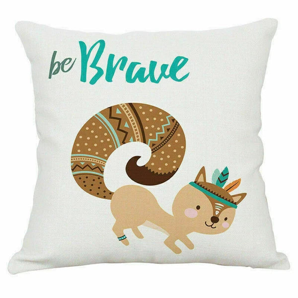 Decor Cushion Car Animal Cover Fox Case Sofa Cartoon Home