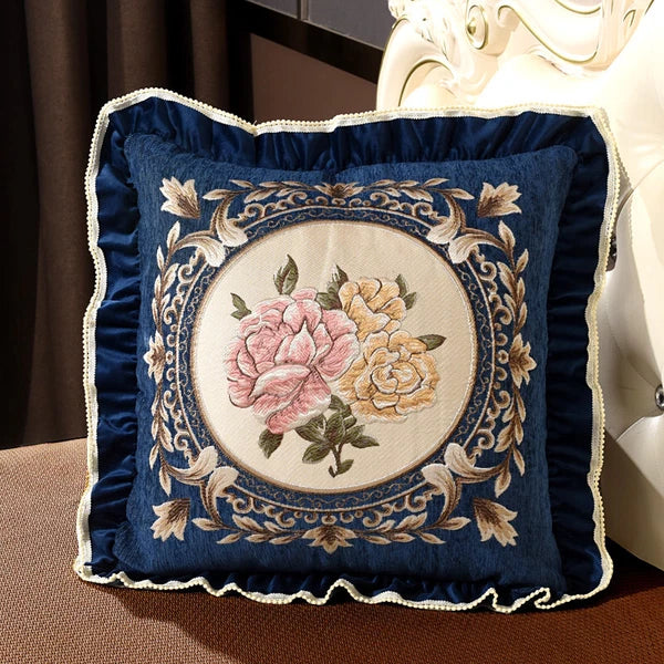 22x22in Jacquard Chenille Farbic Throw Pillow Covers Sofa Bed Cushion Cover Case