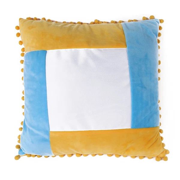 10pcs Sublimation Blank Pillowcase Multicolor Plush Sofa Cushion Cover with Ball