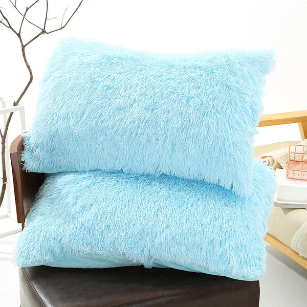 Faux Fur Fluffy Plush Throw Pillow Cases Shaggy Sofa Bed Cushion Cover 50x70cm