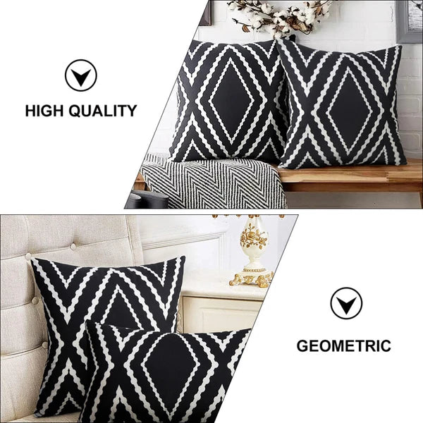 Geometric Pillow Cover Simple Sofa Cushion Pillowcase Geometry Printed Texture