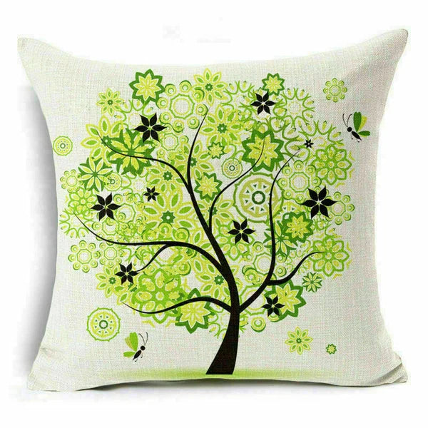 Throw Pillow Fashion Flower Tree  Case Sofa Home Cover Cushion Decor