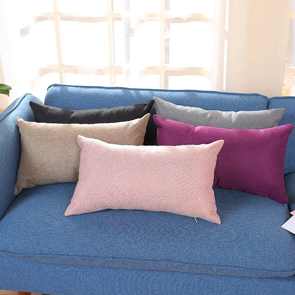 Rectangle Cushion Cover Silk Throw Pillow Case Sofa Car Bed Pillowcase  House