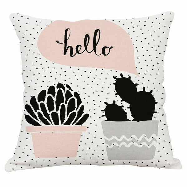 Home Decor Cactus Potted   Pillow Case Sofa Office Cushion Cover New