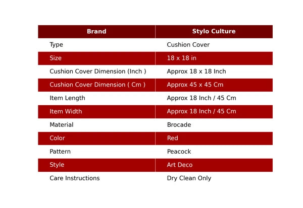 Pillow Cover Handcrafted Brocade Jacquard Decor Car Sofa Cushion Case 18 x 18 in