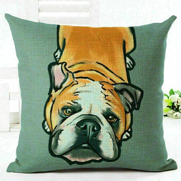 Square Throw Cushion Home Pillow Lovely Dogs Sofa Cover Decor