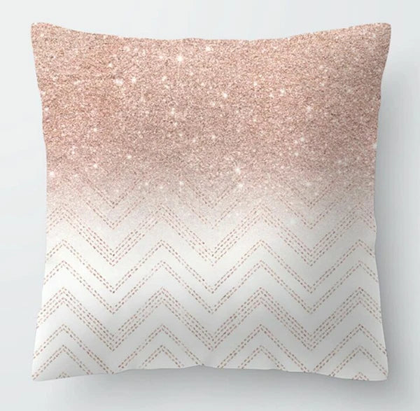 Pink Marble Throw PILLOW COVER Double Sided Sofa Decorative Cushion Cases 18x18"