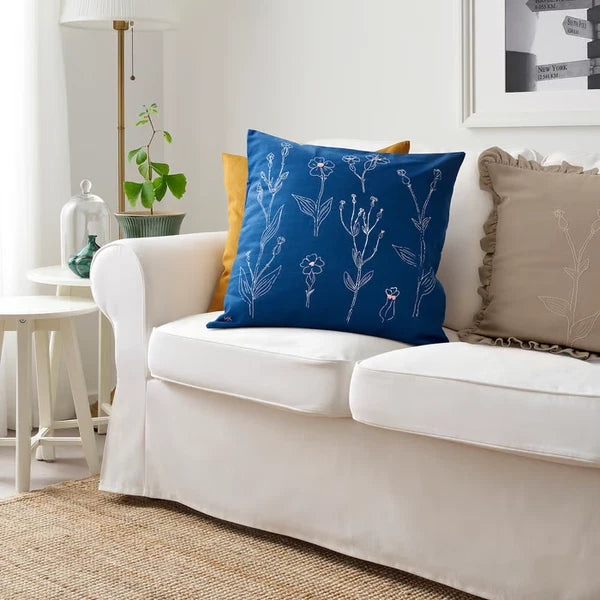 IKEA ÅKERNEJLIKA Cushion Cover 50x50cm Sofa Pillow Case Soft Flower Patterned