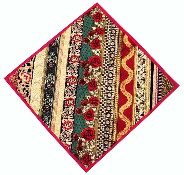 Decorative Home Decor 24 x 24 in Boho Cushion Cover Beaded Boho Sofa Pillow Case