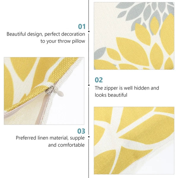 4 Pcs Pillow Case Office Decorative Pillowcase Sofa Bed Cushion Cover