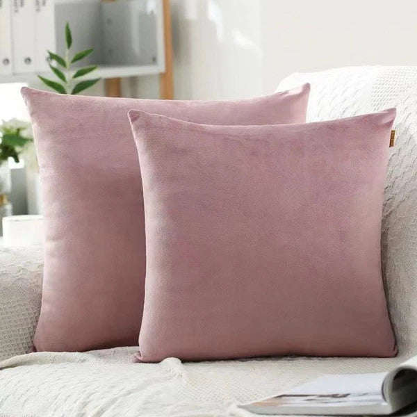 Short Velvet Cushion Covers – 4-Pack Soft Decorative Pillow Covers for Sofa