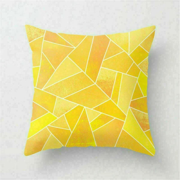 Yellow Pillow Case Sofa Car Cover Cushion Decor Waist Throw Home