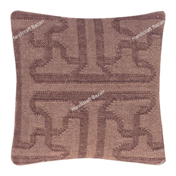 Indian Jute Cushion cover 18x18 inch Vinatge Handwoven Pillow Sham For Sofa chai