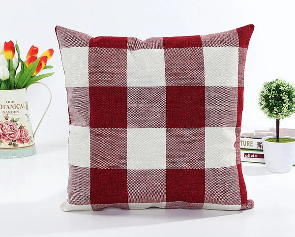 Classic Linen Cotton Cushion Cover Throw Pillow Case Sofa Home Decor Bed