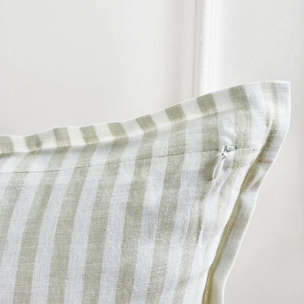 Solino Home Square Linen Pillow Cover for Cushion Couch, Sofa Bed, Santa Barbara