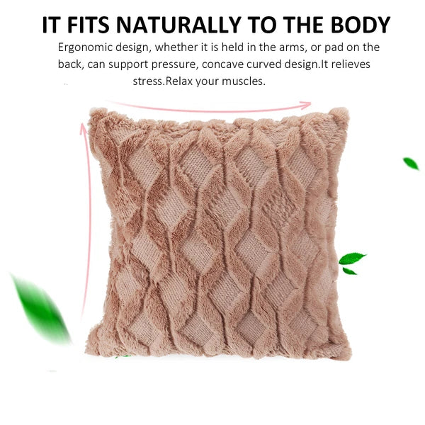 18X18"Throw Pillow Covers Corduroy Sofa Cushion Plush Decor Sofa Cushion Cover