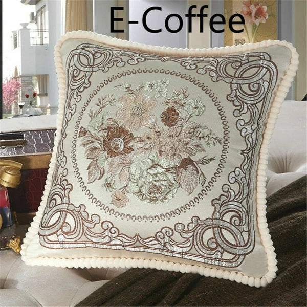 Luxury European Jacquard Throw Pillow Cover Sofa Bed Cushion Case Home Decor