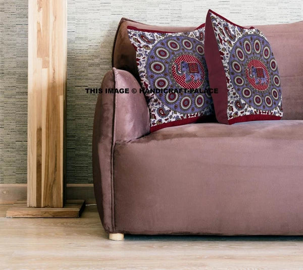 Indian Peacock Mandala Cushion Cover Square Floor Pillow Large Sofa Bed Decor