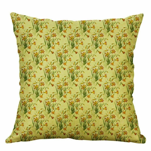Decor case sofa pillow cover Floral cushion waist Home 18'' Retro
