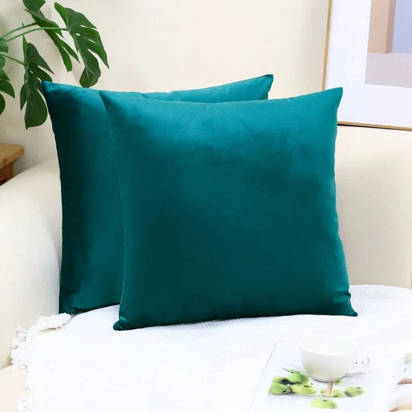 Short Velvet Cushion Covers – 4-Pack Soft Decorative Pillow Covers for Sofa