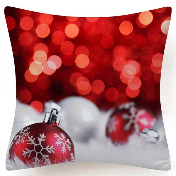 Throw PILLOW COVERS Christmas Decorative Xmas TWO-Sided Sofa Cushion Case 18x18"