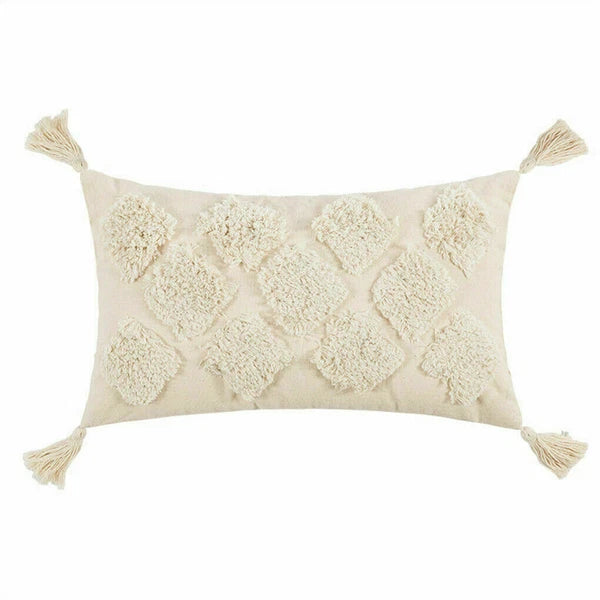 Boho Moroccan Throw Pillow Covers w/ Tassel Tufted Sofa Bed Cushion Cases Home