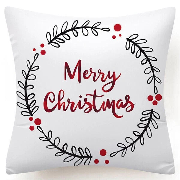 Throw PILLOW COVERS Christmas Decorative Xmas TWO-Sided Sofa Cushion Case 18x18"