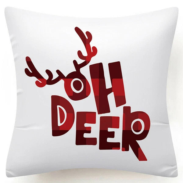 Throw PILLOW COVERS Christmas Decorative Xmas TWO-Sided Sofa Cushion Case 18x18"