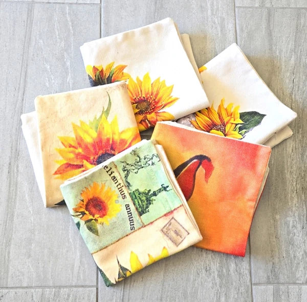 Sunflower & Ballerina Pillow Sofa Cushion Home Cushion Flower Cover 16.5"x17"