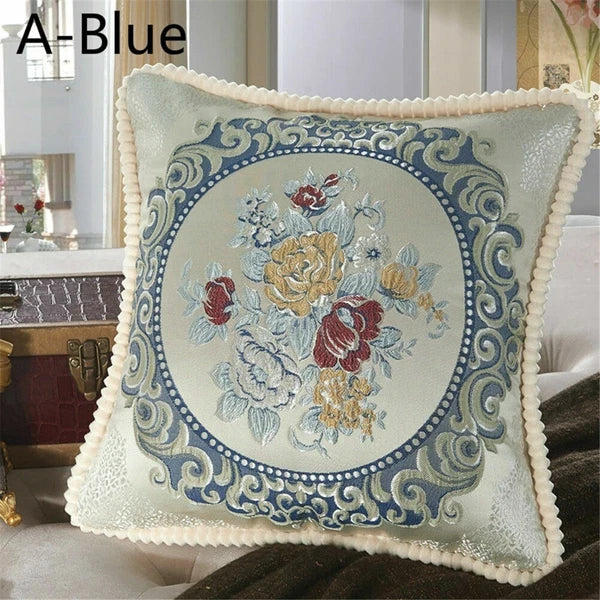 Luxury European Jacquard Throw Pillow Cover Sofa Bed Cushion Case Home Decor