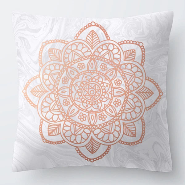 Pink Marble Throw PILLOW COVER Double Sided Sofa Decorative Cushion Cases 18x18"