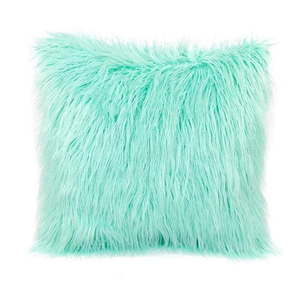 Soft  Faux Fur Fluffy Pillow Case Plush Cushion Cover Throw Sofa Bed Home Decor