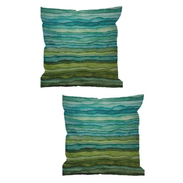 2 Flower Print Pillow Case Polyester Fiber Sofa Bed Decorations Cushion Covers