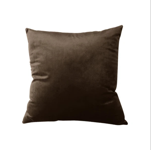 UK 18" Soft Velvet Colorful Plain Cushion Cover Pillow Cases Home Bed Sofa Decor